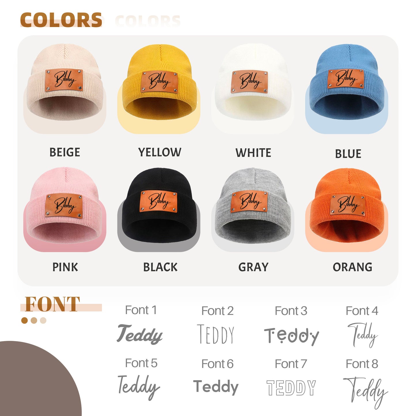 Custom Baby Beanie With Name