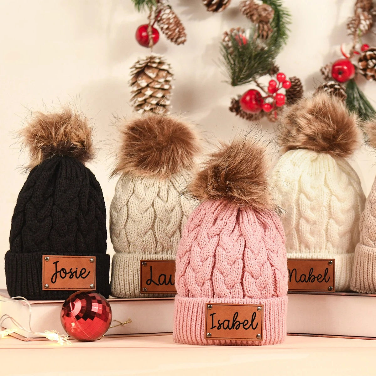 Personalized Baby Name Hat Kids Knitted  Baby Boy Girl Beanie