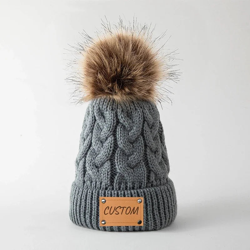 Personalized Baby Name Hat Kids Knitted  Baby Boy Girl Beanie