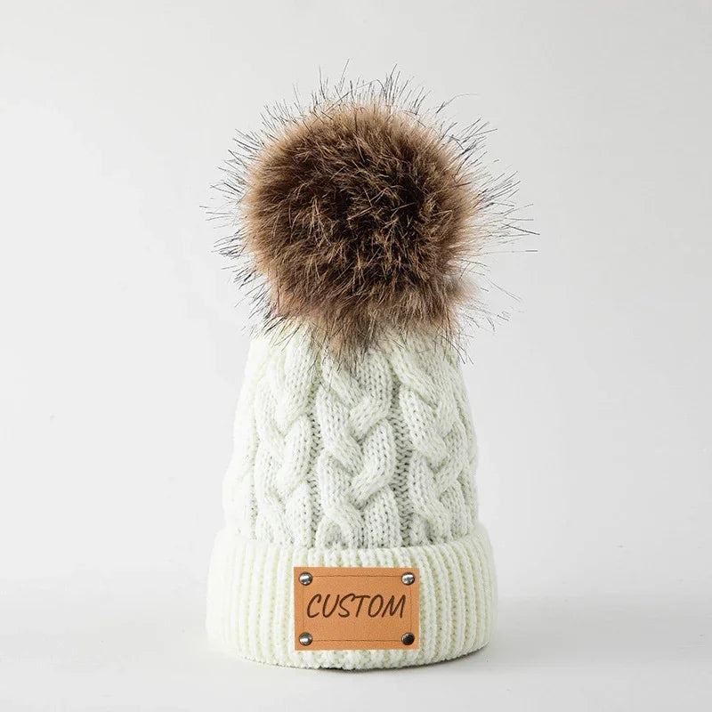 Personalized Baby Name Hat Kids Knitted  Baby Boy Girl Beanie