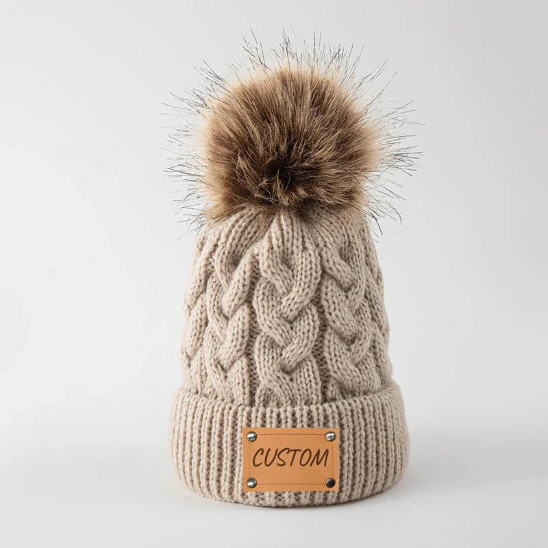 Personalized Baby Name Hat Kids Knitted  Baby Boy Girl Beanie