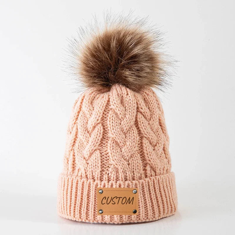 Personalized Baby Name Hat Kids Knitted  Baby Boy Girl Beanie