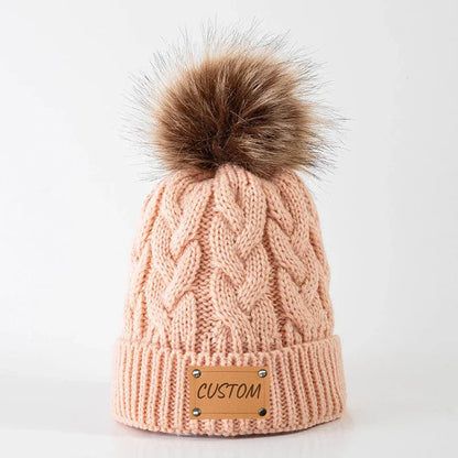 Personalized Baby Name Hat Kids Knitted  Baby Boy Girl Beanie