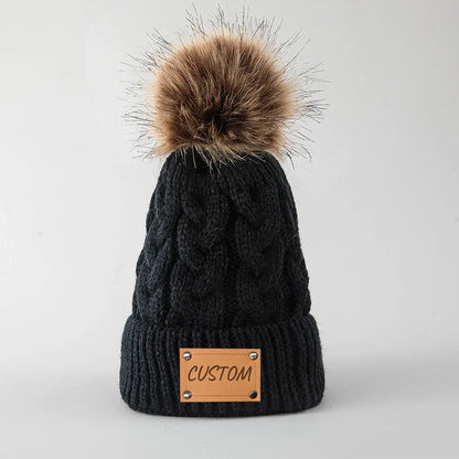 Personalized Baby Name Hat Kids Knitted  Baby Boy Girl Beanie