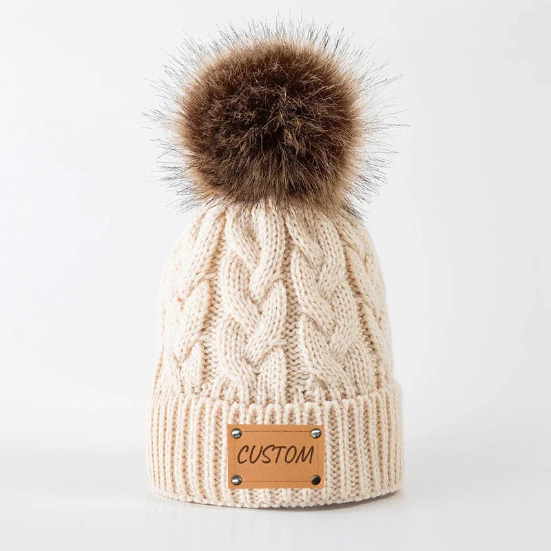 Personalized Baby Name Hat Kids Knitted  Baby Boy Girl Beanie