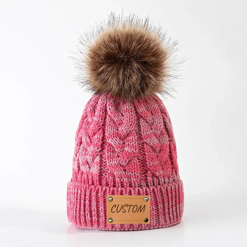 Personalized Baby Name Hat Kids Knitted  Baby Boy Girl Beanie