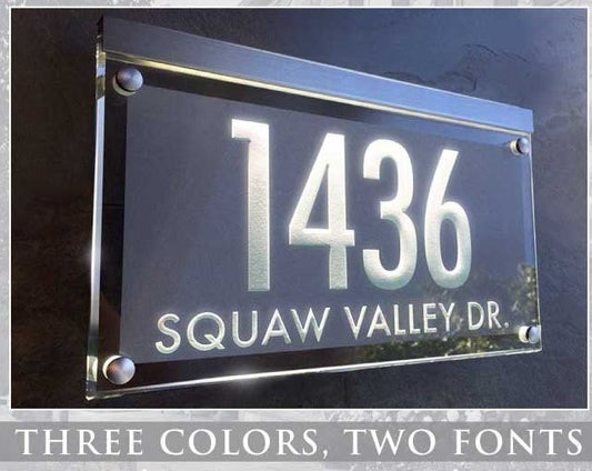 Illuminated Crystal Address Plaque! The Personalized Address Numbers Shine brilliantly!