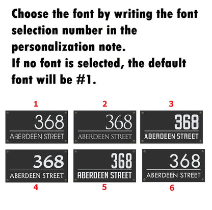 Custom House Number Sign, LED House Number, Personalized Address Plaque, Modern House Numbers, Horizontal Address Sign, Address Number