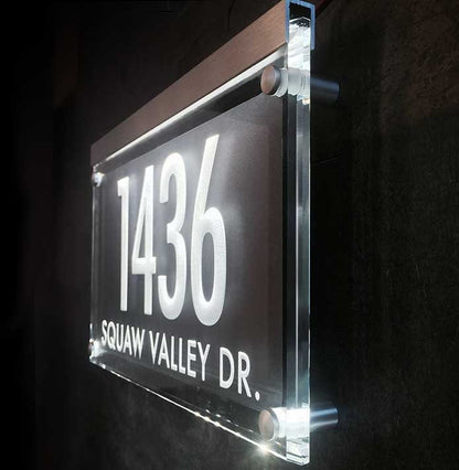 Illuminated Crystal Address Plaque! The Personalized Address Numbers Shine brilliantly!