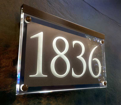 Illuminated Crystal Address Plaque! The Personalized Address Numbers Shine brilliantly!