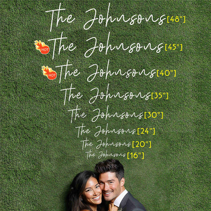 Custom Neon Sign Personalized - Wedding Name Neon Light, Home Bar Decor, LED Wall Art - Birthday Gift Anniversary-Fast Shipping & Free Proof