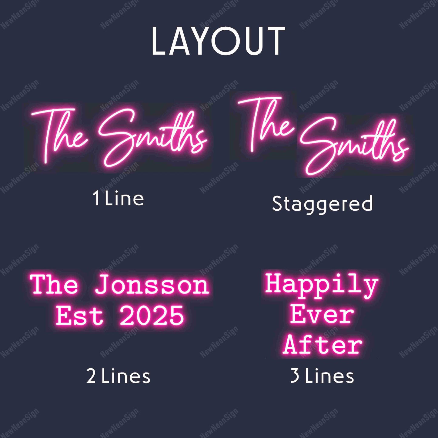 Custom Neon Sign Personalized - Wedding Name Neon Light, Home Bar Decor, LED Wall Art - Birthday Gift Anniversary-Fast Shipping & Free Proof