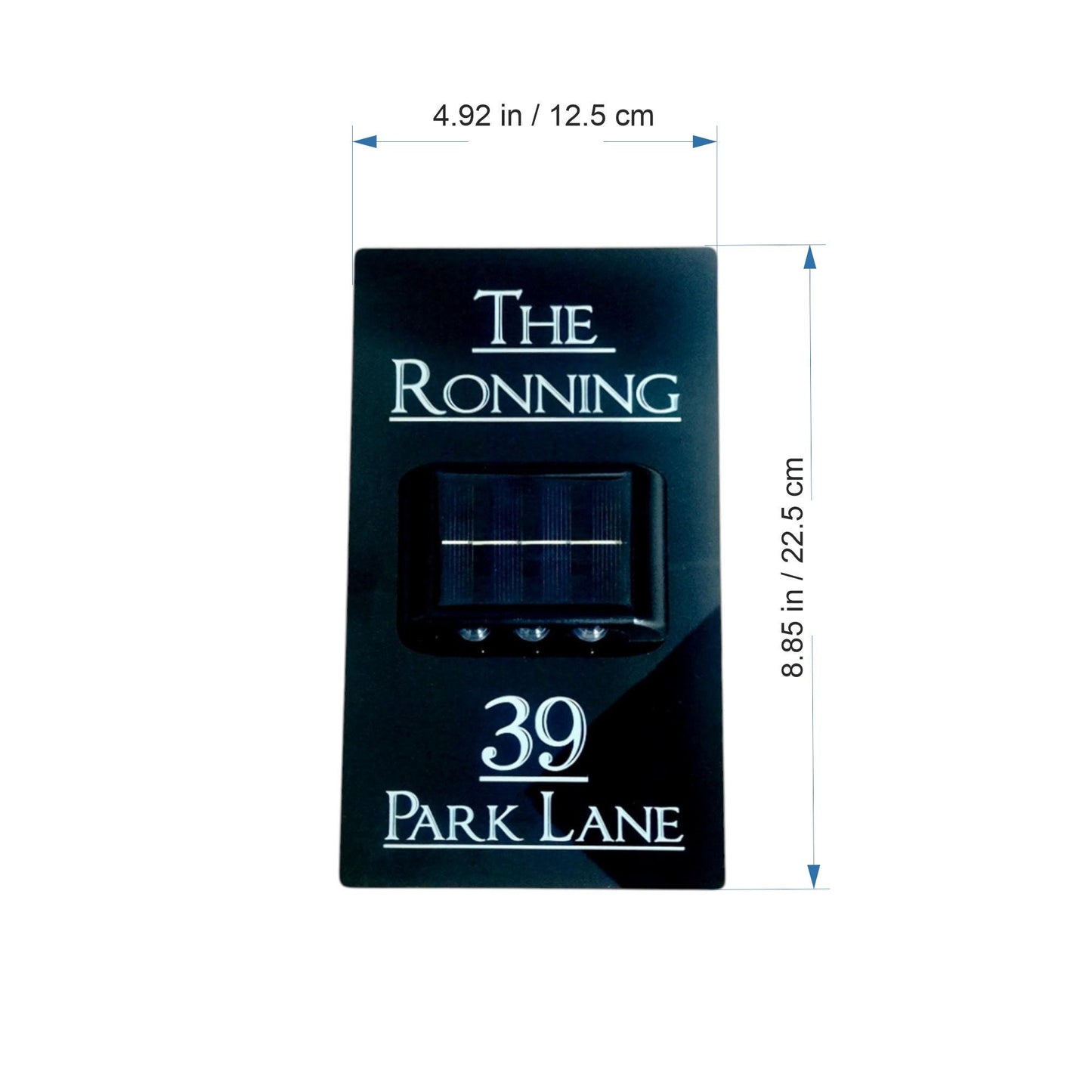 Solar Light Address Sign: Custom Acrylic House Number Plaque
