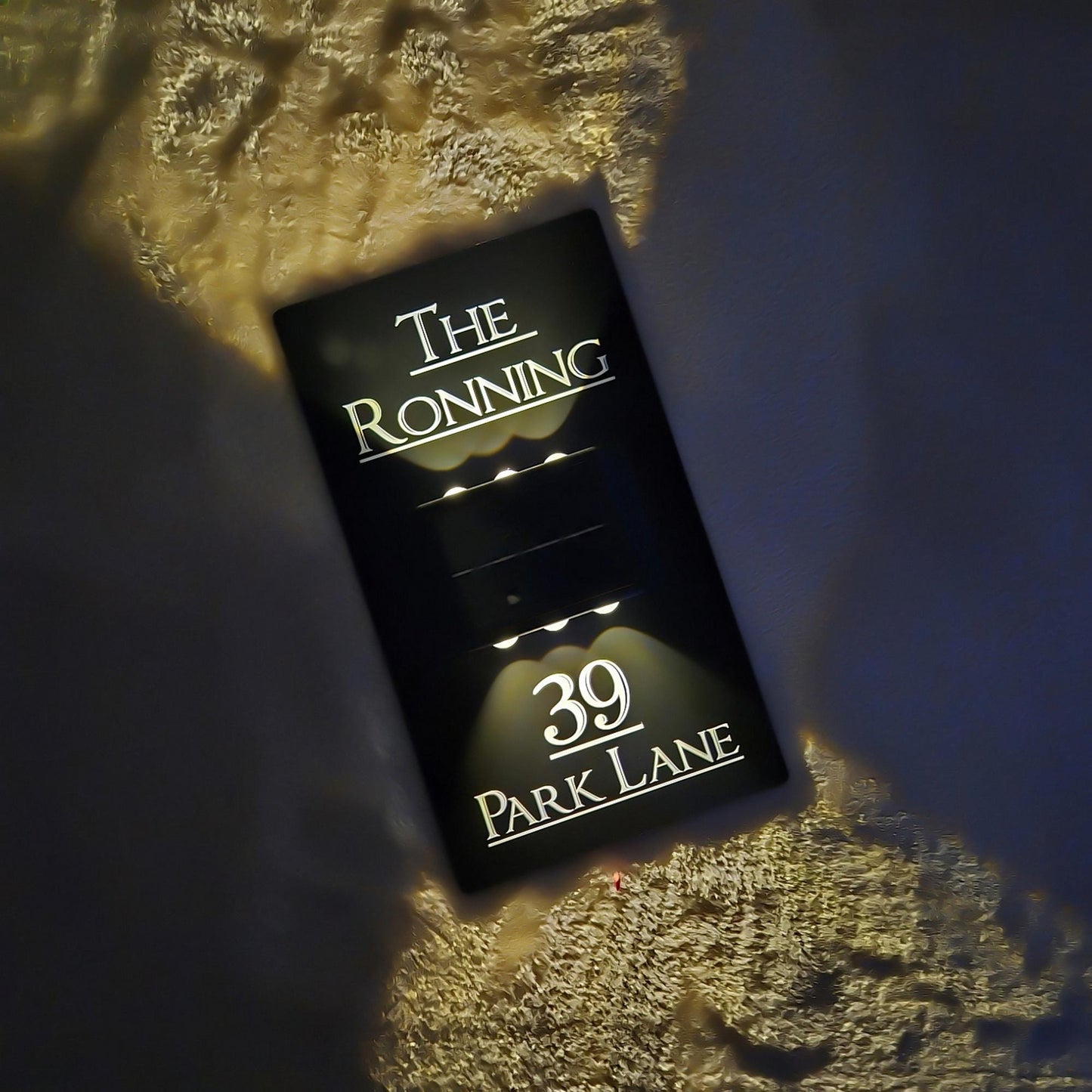 Solar Light Address Sign: Custom Acrylic House Number Plaque