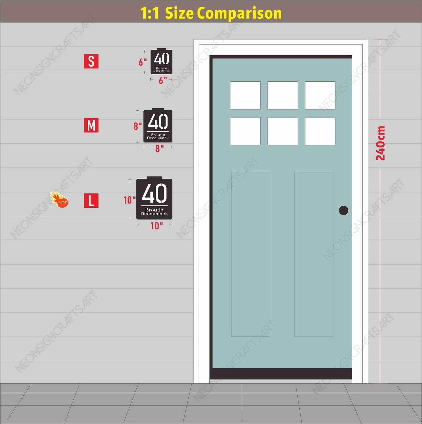 Solar LED Address Sign | Wireless Solar Powered House Numbers | No Wiring Needed Automatic Illuminated Plaque Easy Install Weatherproof Sign