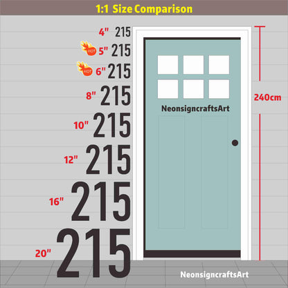 Solar Illuminated House Numbers, LED Address Sign with Night Light, Weatherproof Glowing Number Plaque, Automatic Dusk-to-Dawn Lighting