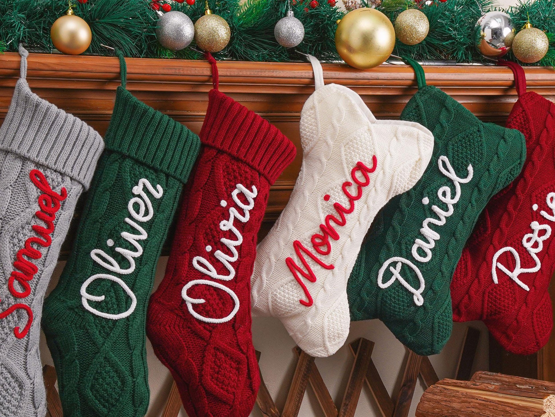 2025 Christmas Stockings Set,Christmas Family Stockings with Name,Paw Christmas Stocking Set, Holiday Stockings Gift,Holiday Gift,Xmas gift