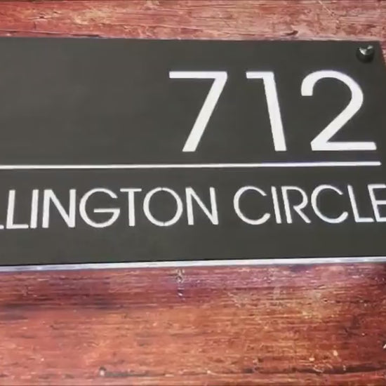 Custom House Number Sign, LED House Number, Personalized Address Plaque, Modern House Numbers, Horizontal Address Sign, Address Number